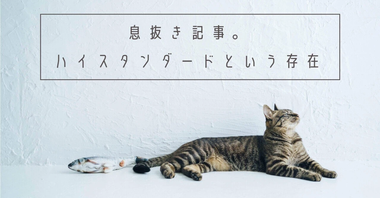 息抜き記事。ハイスタンダードという存在